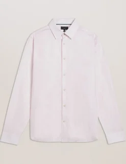 Regular Fit Cotton Linen Long Sleeve Shirt