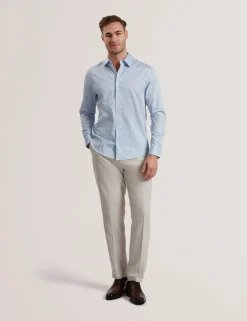 Regular Fit Geometric Pure Cotton Shirt