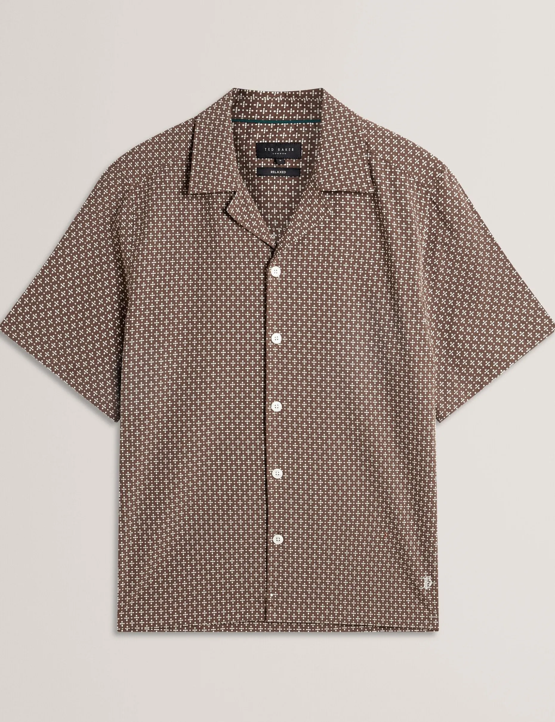 Relaxed Geo Stitch Short Sleeve Shirt