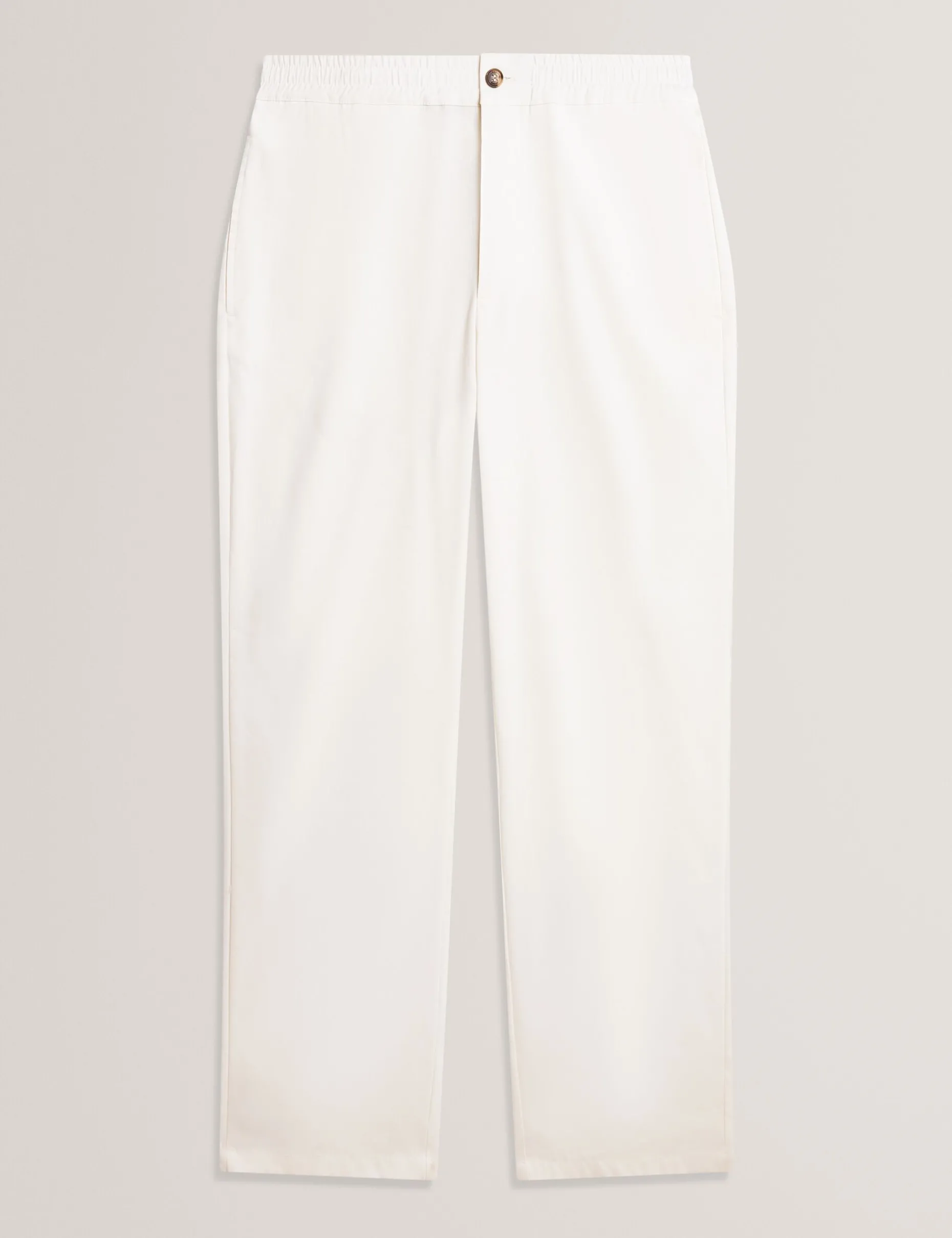 Relaxed Linen Blend Elasticated Trousers