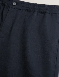 Relaxed Linen Blend Elasticated Shorts