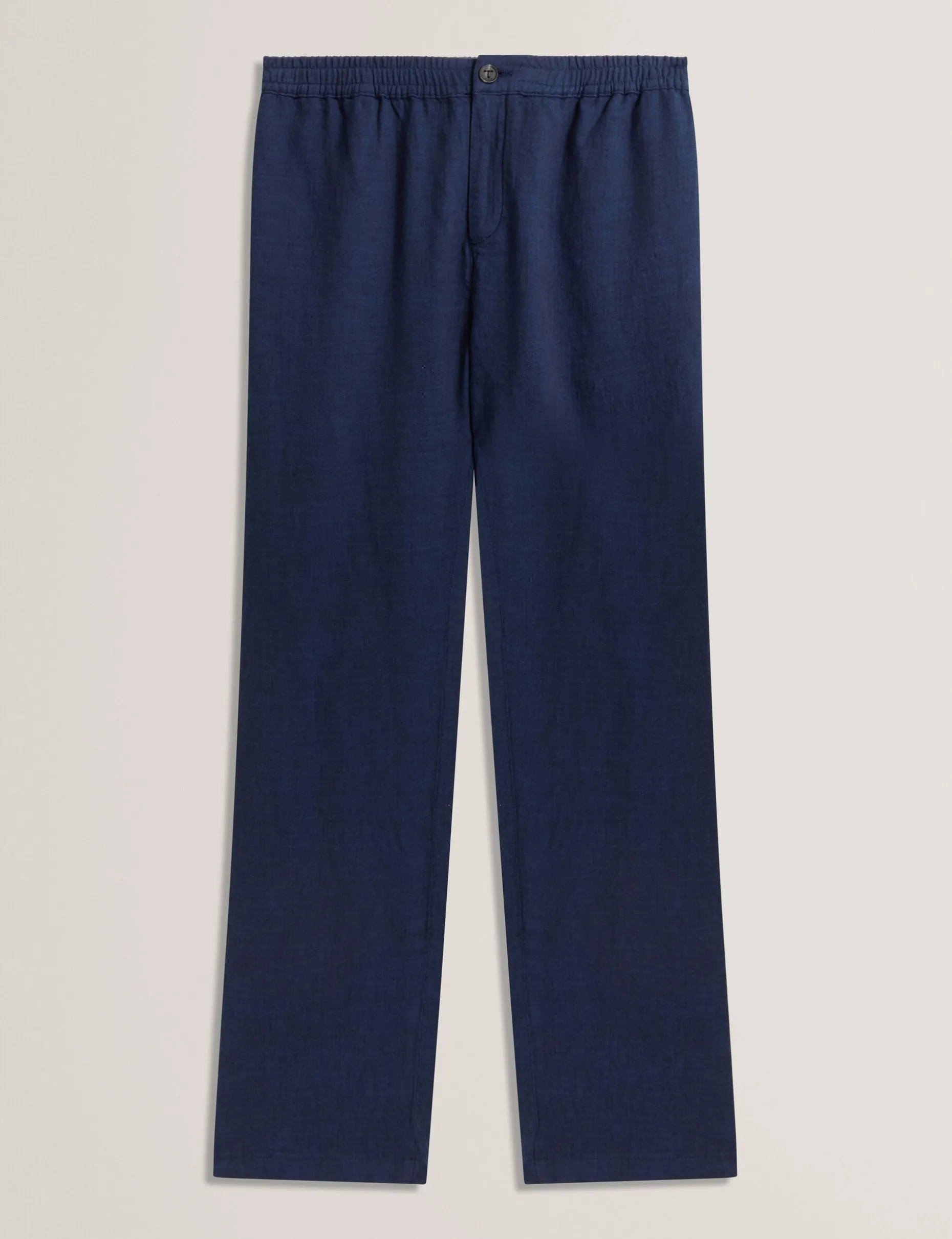Relaxed Linen Blend Elasticated Trousers