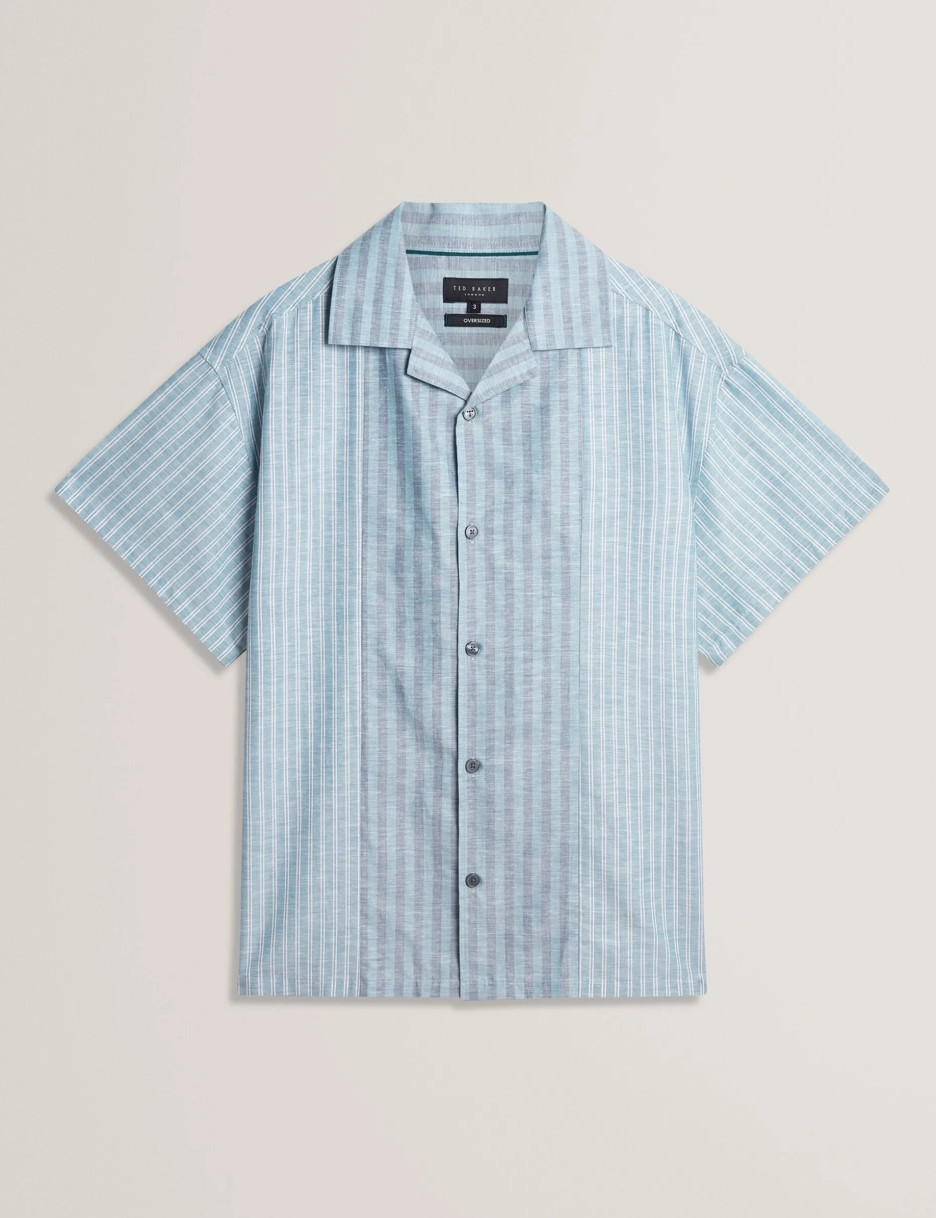 Relaxed Mixed Stripe Linen Blend Shirt