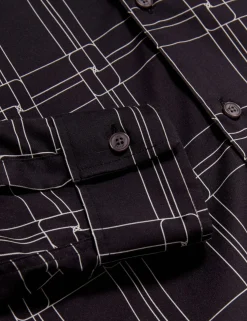 Retro Check Print Long Sleeve Shirt