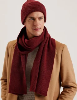 Ribbed Knit Hat And Scarf Set