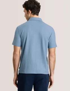 Ribbed Zip Polo
