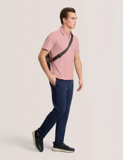 Ribbed Zip Polo