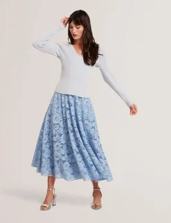 Rib Sculpt Sleeve Sweater