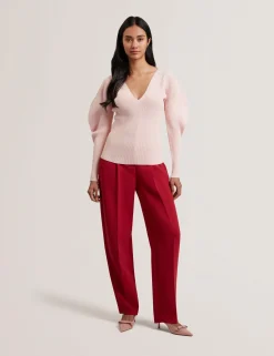 Rib Sculpt Sleeve Sweater