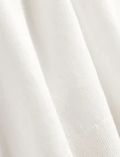 Rolled Edge Linen Blend Knit T-Shirt