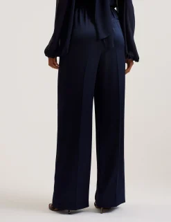 Satin Wide Leg Drawstring Joggers