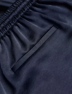 Satin Wide Leg Drawstring Joggers