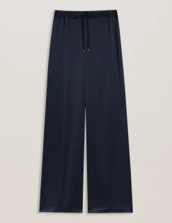 Satin Wide Leg Drawstring Joggers