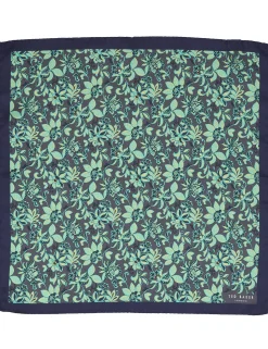 Scrolling Floral Satin Pocket Square
