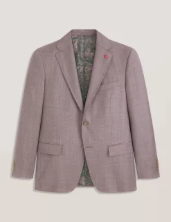 Sharkskin Wool Modern Fit Suit Jacket