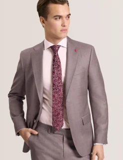 Sharkskin Wool Modern Fit Suit Jacket