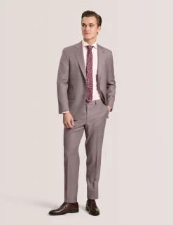 Sharkskin Wool Modern Fit Suit Jacket