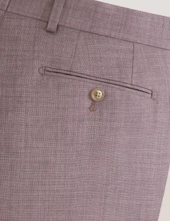 Sharkskin Wool Modern Fit Suit Pants