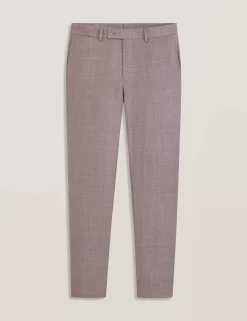 Sharkskin Wool Modern Fit Suit Pants