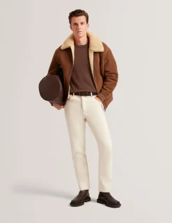 Shearling Leather Aviator Jacket