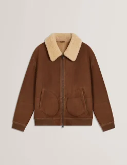 Shearling Leather Aviator Jacket