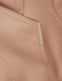 Short Belted Wool Wrap Coat