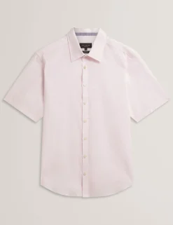 Short Sleeve Linen Cotton Woven Shirt