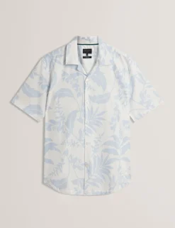Short Sleeve Relaxed Floral Print Shirt