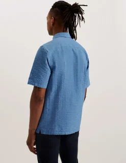 Short Sleeve Seersucker Shirt