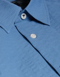 Short Sleeve Seersucker Shirt