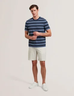 Short Sleeve Textured Striped T-Shirt