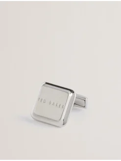Silver Branded Cufflinks
