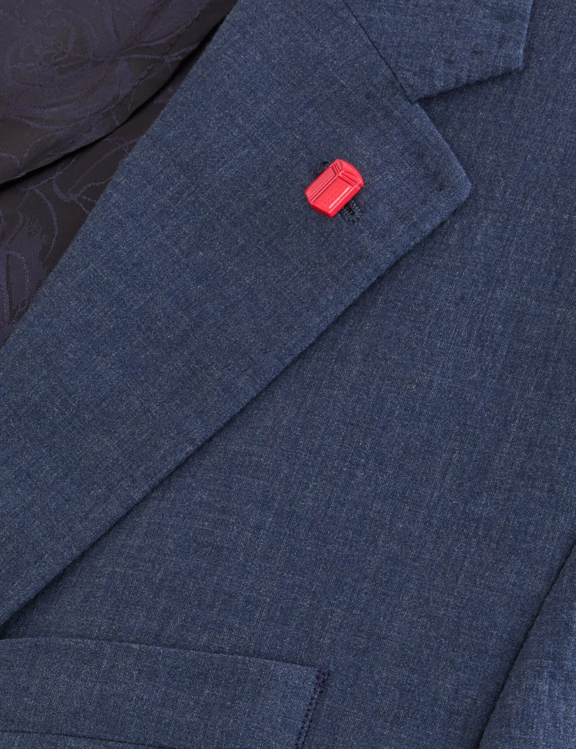 Single Breasted Two Button Notch Flat Front Seersucker Suit Jacket