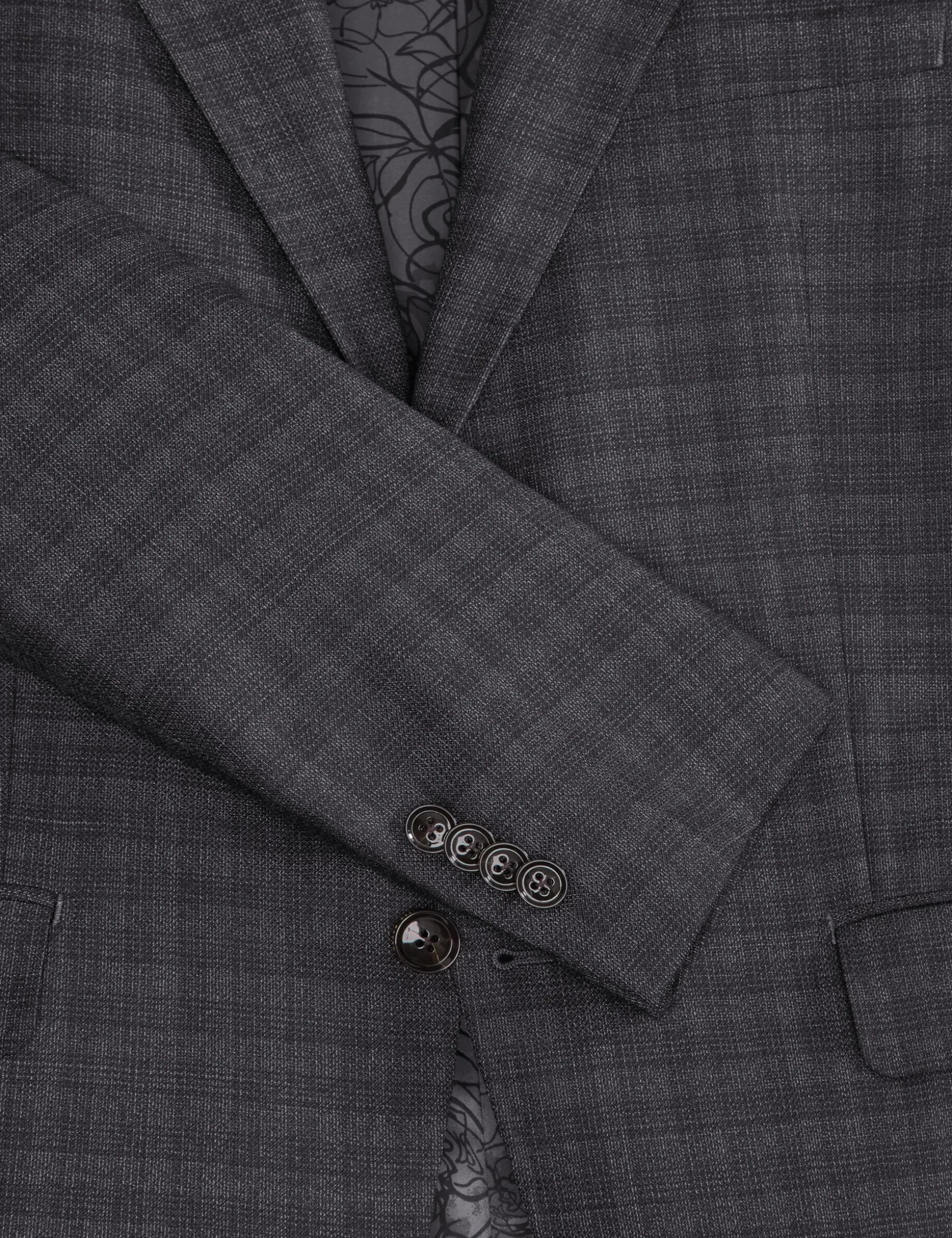 Single Breasted Two Button Notch Fully Fashioned Tattersall Suit Jacket