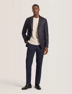Single Breasted Two Button Notch Fully Fashioned Plaid Jacket