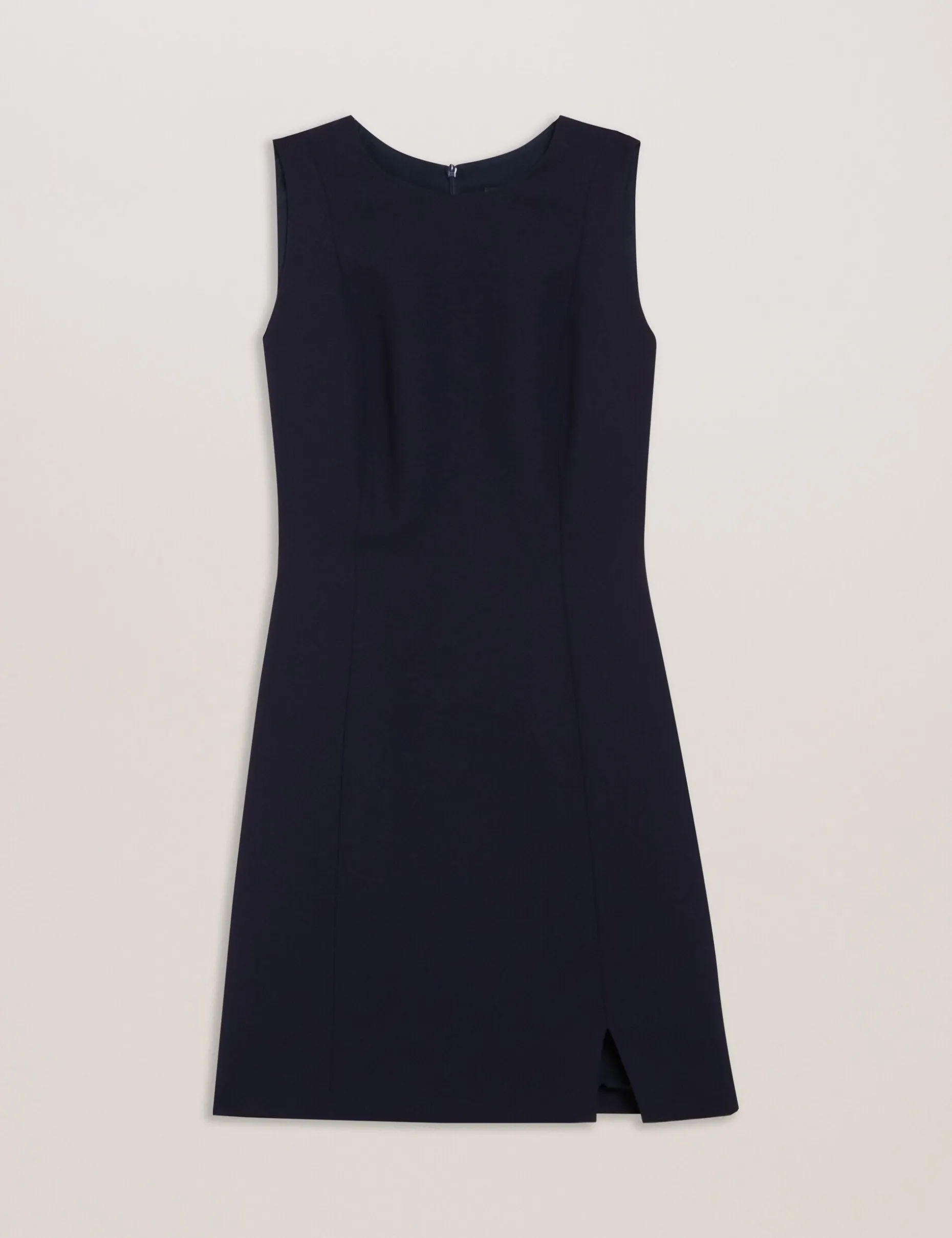 Sleeveless Tailored Mini Dress With Side Split