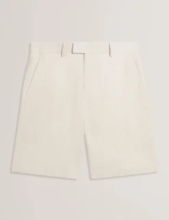 Slim Fit Linen Blend Tailored Shorts