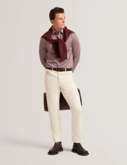 Slim Fit Micro Geometric Print Shirt
