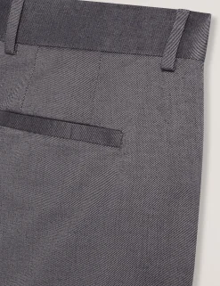 Slim Fit Stretch Cotton Twill Smart Pants