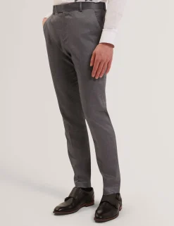 Slim Fit Stretch Cotton Twill Smart Pants