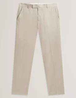 Slim Fit Stretch Cotton Twill Smart Pants