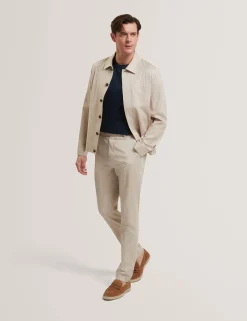 Slim Fit Stretch Cotton Twill Smart Pants