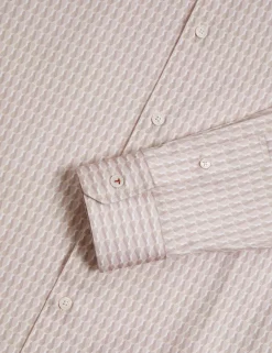 Slim Geo Striped Long Sleeve Shirt