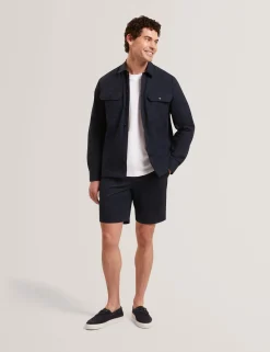 Slim Textured Chino Shorts