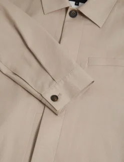 Smart Woven Cotton Harrington Jacket