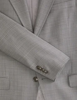 Soft Check Modern Fit Wool Suit Jacket