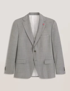 Soft Check Modern Fit Wool Suit Jacket