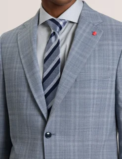 Soft Check Modern Fit Wool Suit Jacket