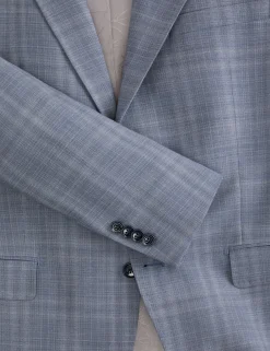Soft Check Modern Fit Wool Suit Jacket