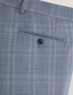 Soft Check Wool Modern Fit Suit Pants